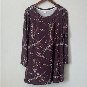 NWT Boutique Floral Print Tunic Top